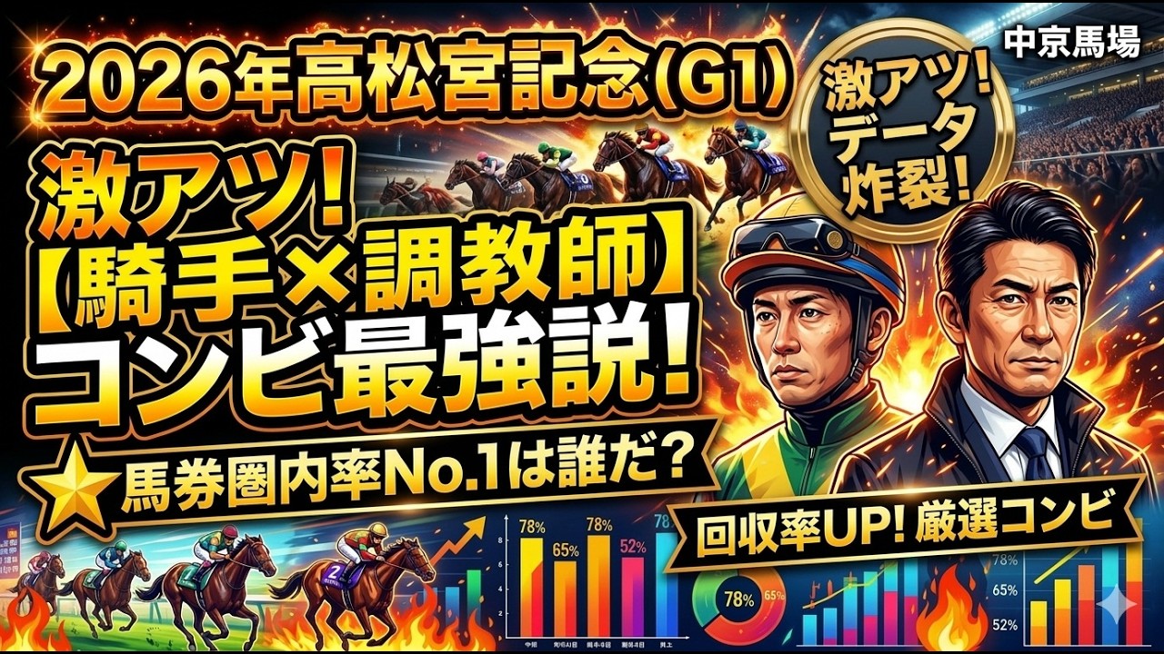 2026高松宮記念～騎手×調教師の最新コンボ複勝率～