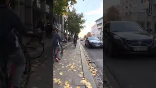A bike ride across Breite Weg to Hasselbachplatz, Magdeburg - Germany