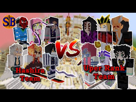 Demon Slayer Hashira vs Upper Rank Demon | OP Minecraft Mob battle