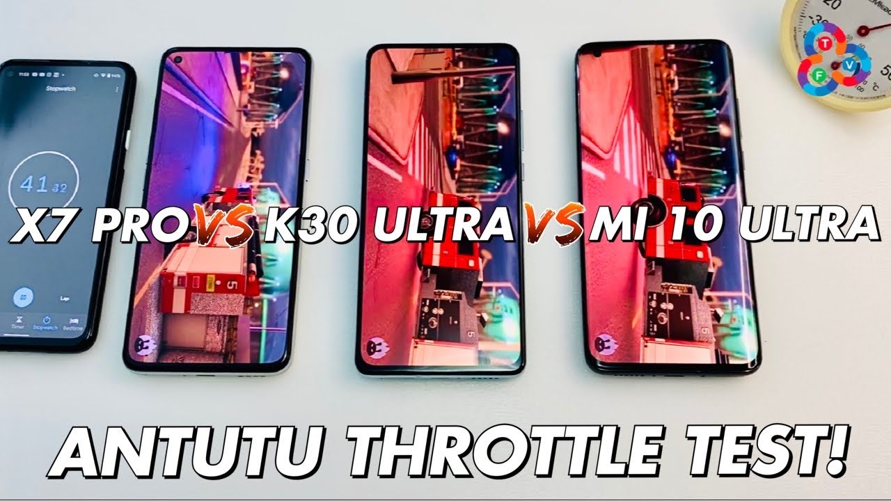 Realme X7 Pro vs K30 Ultra vs Mi 10 Ultra - ANTUTU THROTTLE TEST!