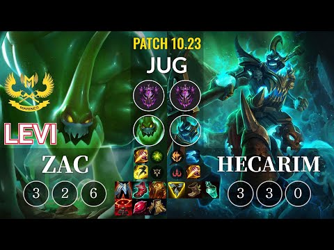 GAM Levi Zac vs Hecarim Jungle - KR Patch 10.23