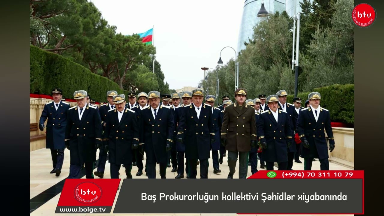 Baş Prokurorluğun kollektivi Şəhidlər xiyabanında