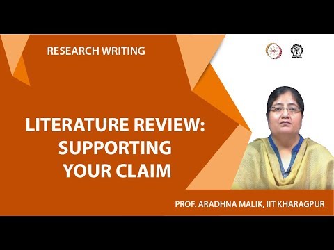 Literature review Supporting your claim