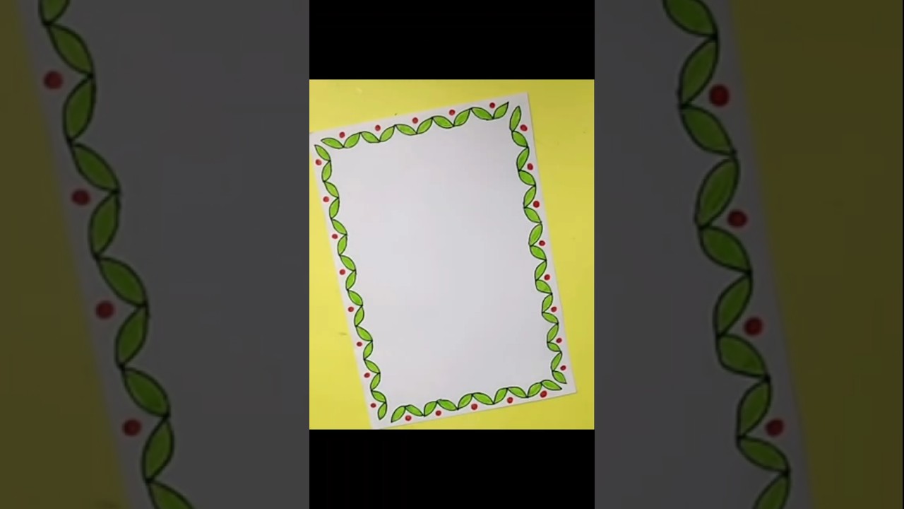 Easy front page #border #design making