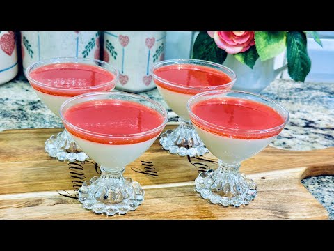 Dessert: Panna cotta Recipe  باناكوتا بالفراولة