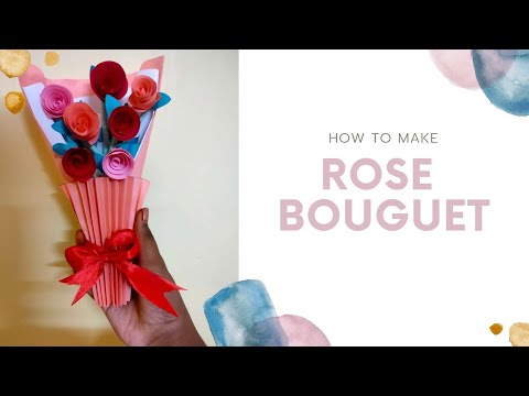 How to make Rose Bouquet ||Rose Bouquet|| YOSHITHA CRAFTS WORLD