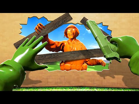 Building a Base Against TOY Zombies - Plastic Battlegrounds VR