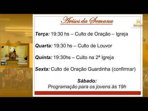 CULTO DOMINGO NOITE - 11/07/2021
