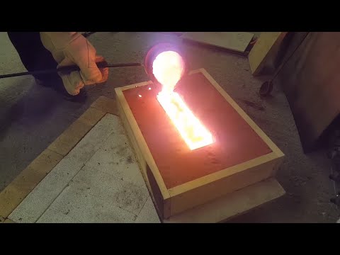 Massive Scrap Copper Ingot, Cast In Petrobond Sand