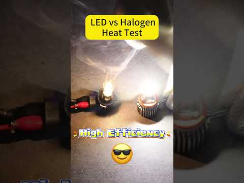 Halogen vs LED Headlight: Heat Test! 🔥 See Which One MELTS Foam! #ledheadlights #halogen