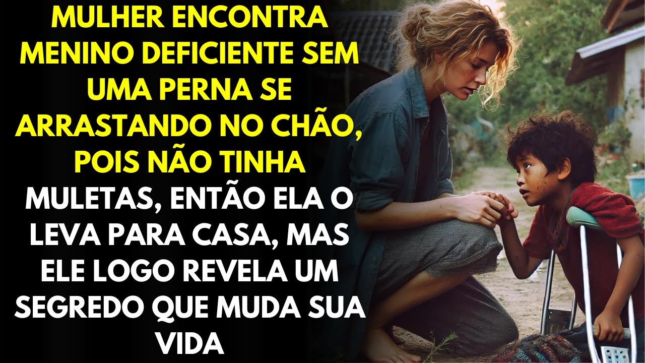 Mulher Encontra Menino Deficiente Sem Uma Perna Se Arrastando No Chão, Pois Não Tinha Muletas
