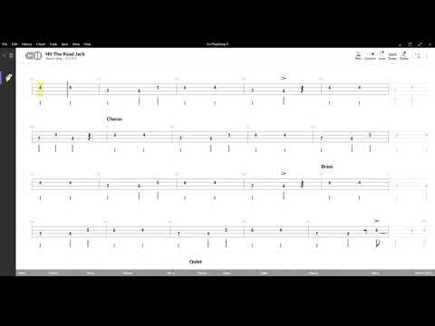 Hit The Road Jack ( Buster Pointdexter ),Tablatura e base Senza Basso - Backing bass track - NO BASS
