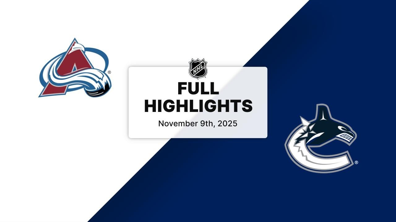 NHL Highlights | Avalanche vs. Canucks | November 09, 2025