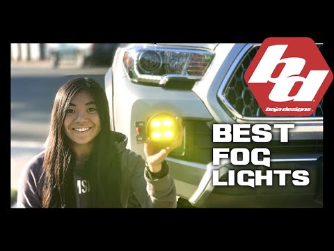 Baja Designs Squadron SAE Fog Lights AMBER vs CLEAR | Tacoma Install + Light Output Test