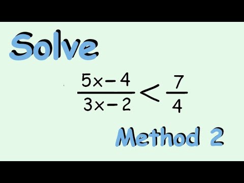 Solving Rational Inequalities Method 2 Example