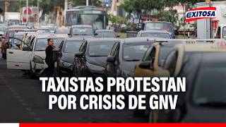 🔴🔵 Taxistas protestan por crisis de GNV: Más de 300 mil familias se verían afectadas