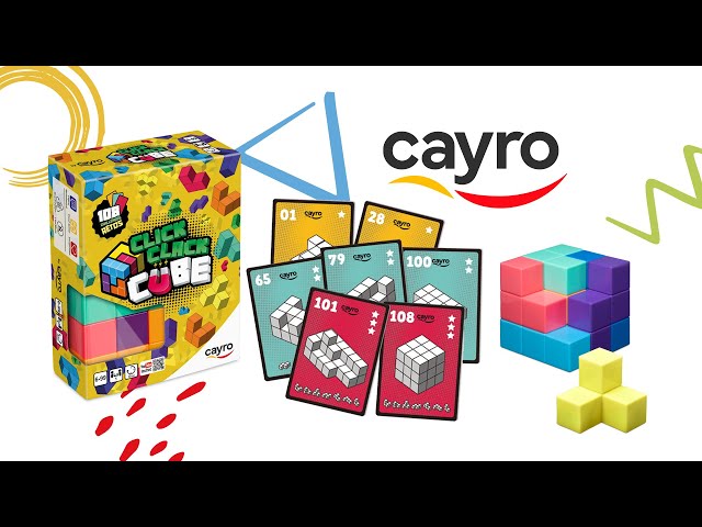 Vídeo relacionado con Cayro - Click Clack Cube - Coloca Las Piezas Correctamente para Superar los Retos - Juego de Habilidad - Estructuras - 1 Jugador