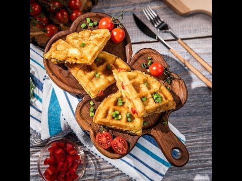 Cheesy Tater Tot Waffle with Bacon