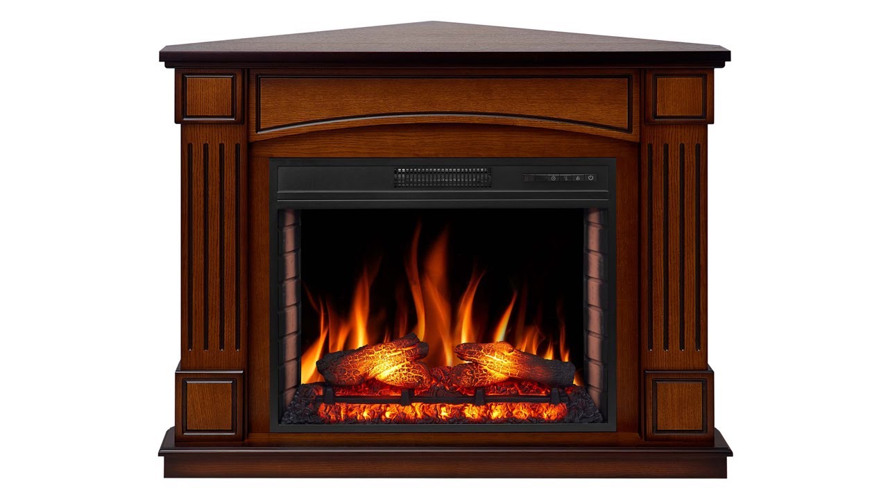 Камінокомплект ArtiFlame Boston Corner AF28S дуб антик з обігрівом і звуком горіння вогню