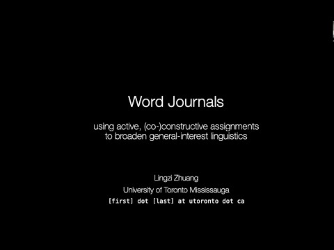 Abstract 3A – Scholarly Teaching in Linguistics