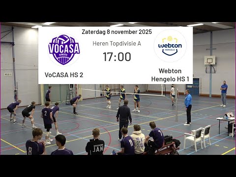 VoCASA H2 - Webton Hengelo  H1 (8 nov 2025, 17.00u) Topdivisie Heren Volleybal