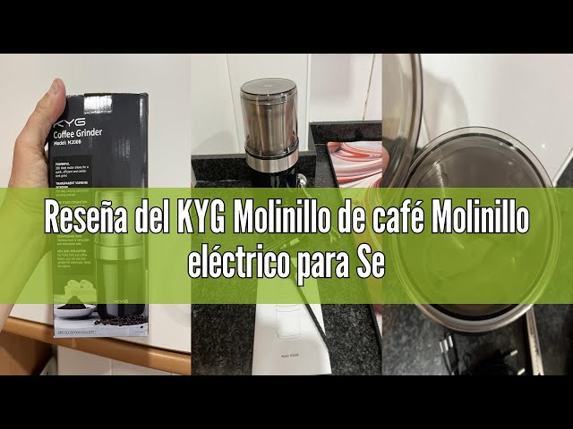 Vídeo relacionado con KYG Molinillo de café Molinillo eléctrico para Semillas, Pimienta, Semillas de Lino con tazón extraíble Molinillo de Especias Taza de Acero Inoxidable Lavable de 300W
