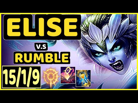 ELISE vs RUMBLE - 15/1/9 KDA JUNGLE GAMEPLAY - NA Ranked DIAMOND