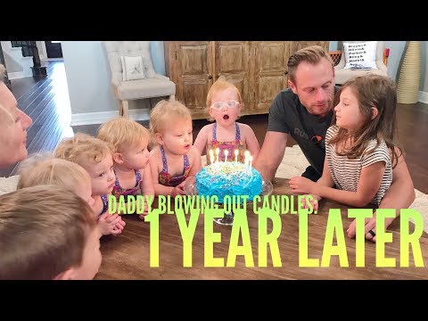 Reaction to Daddy Blowing out the Candles 1 Year Later