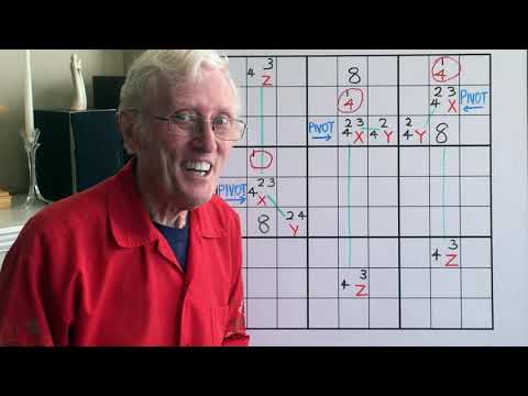 Tutorial # 42. the XYZ wing in a sudoku puzzle.Wow! Hard to spot.