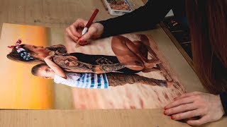 Drawing Ashley Horner and Otto