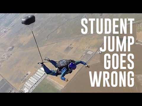 Friday Freakout: Skydive Student's Parachute Doesn't Open, Wrapped Around Foot!