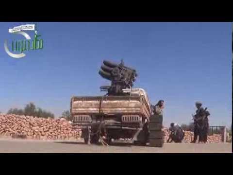 استهداف تجمعات قوات النظام في ريف حماة بواسطة صواريخ كاتيوشا من قبل رائد ياسر عبد الرحيم قائد عمليات كتائب الفاروق