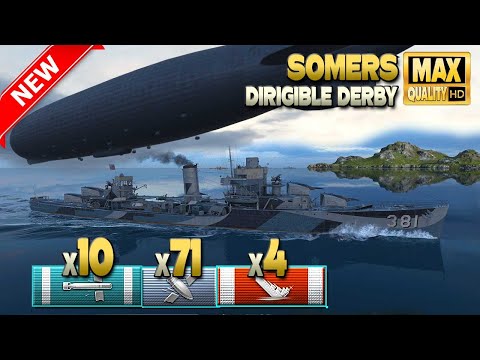 Destroyer Somers: New game modus "Dirigible Derby" impression - World of Warships