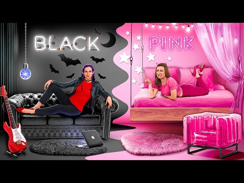 Schwarz vs Pink Zimmerumgestaltung Challenge von Multi DO Challenge