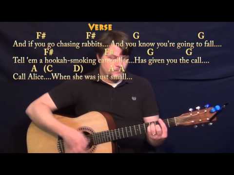 White Rabbit (Jefferson Airplane) Guitar Lesson Chord Chart