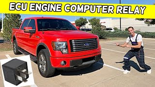 FORD F150 PCM ECU ECM RELAY LOCATION REPLACEMENT F 150 ENGINE COMPUTER RELAY 2009 - 2014