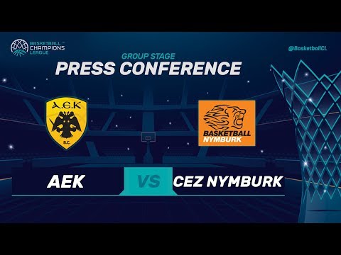 AEK v CEZ Nymburk - Press Conference - Basketball Champions League 2017-18
