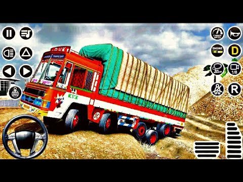 Offroad Indian Cargo Truck Driving Simulator 2021 || Offroad Lorry Driving Android Gameplay 🎄💥