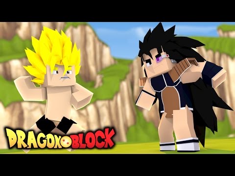 DRAGON BLOCK #4 - ME TRANSFORMEI EM SUPER SAYAJIN E ENFRENTEI RADITZ!
