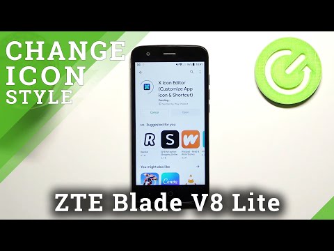 ZTE Blade V8 Lite - How to Change Icon Shape & Use X Icon Editor