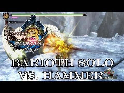 『MH3U | MH3G』[G-Rank★] Barioth (Solo/Hammer) 4:20