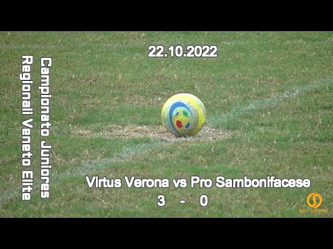 CAMPIONATO REGIONALE JUNIORES U19 ELITE VENETO – VIRTUS VERONA vs PRO SAMBONIFACESE – 23.10.2022