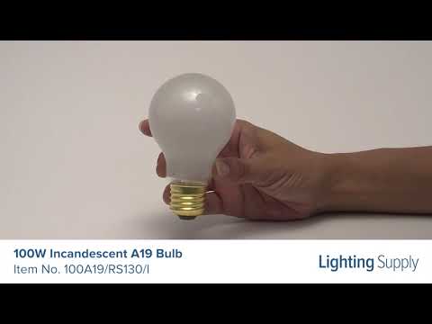 Standard 100W Incandescent A19 Rough Service Bulb (100A19/RS130/I)