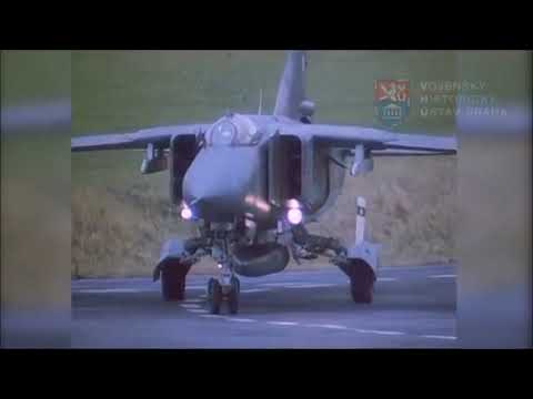 Czechoslovak MiG-23MF massive takeoffs during an exercise in 1984