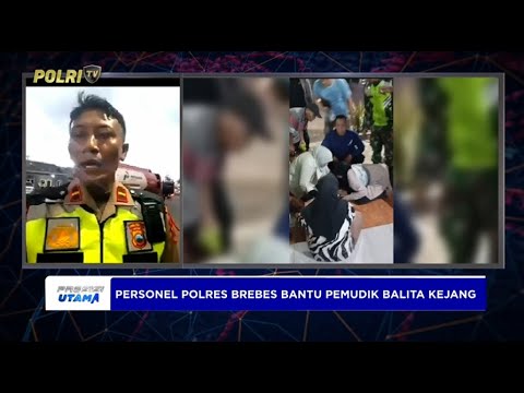 LIVE - IPDA WIDODO PERWIRA PENGENDALI POS PAM POLRES BREBES BANTU PEMUDIK BALITA KEJANG