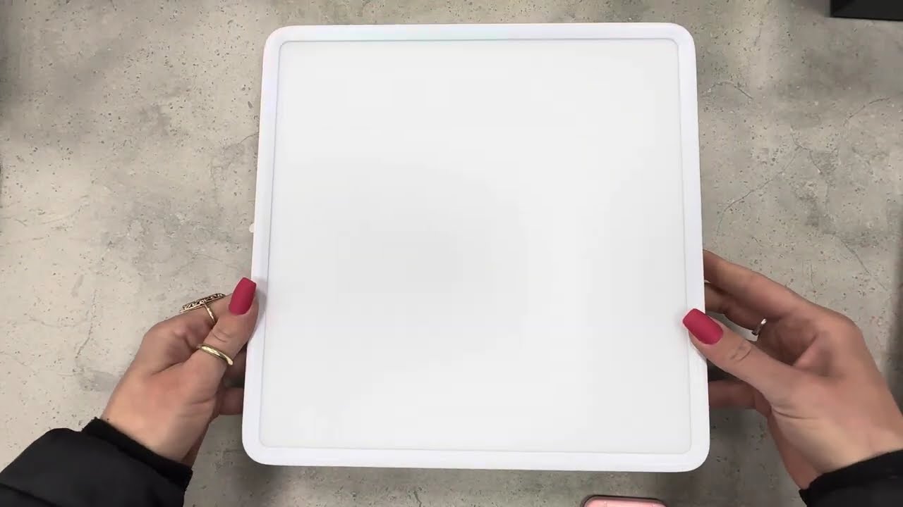 Накладной светодиодный светильник VIDEX 24W 5000K 220V квадрат белый (VL-DLSS-245)