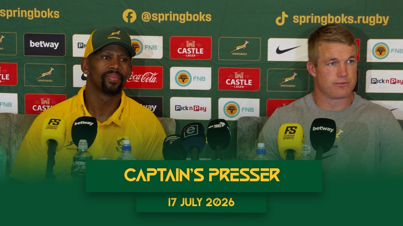 Captain's Presser ahead of Wales | Mzwandile Stick and Pieter Steph du Toit | 17 July 2026