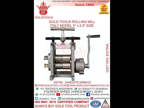 Gold Tool Jewellery Rolling Mill Machine Cavallin Model