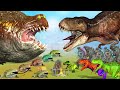 Giant frog vs Dinosaur and Godzilla Cartoon video @Daadootv