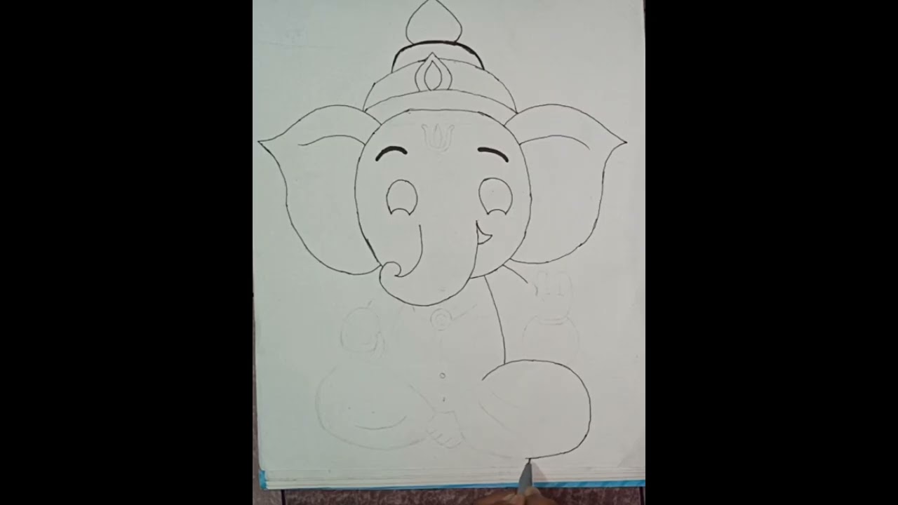How to draw Cute Ganesh Ji | Easy Drawing ✨